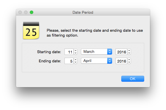 Filtering Date Window