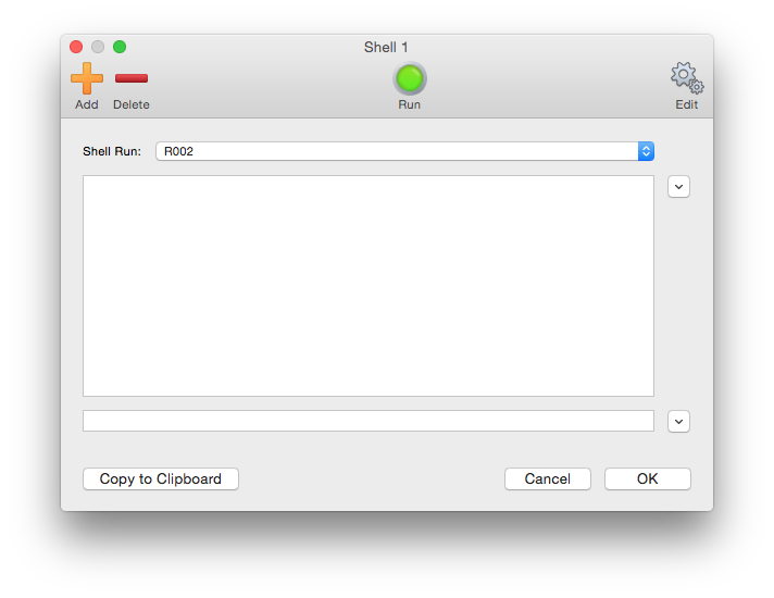 Shell Mode Window in Snippery