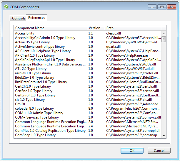 Insertar componente ActiveX COM a Xojo