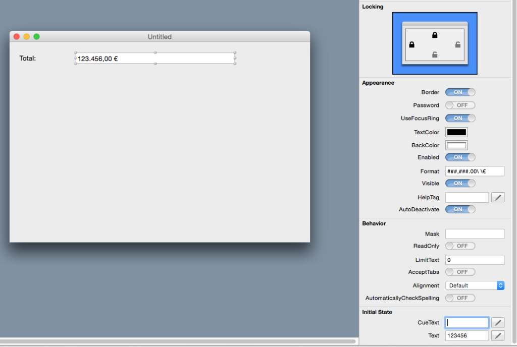 TextField con Formato aplicado